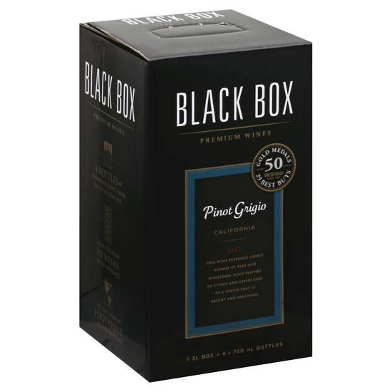 Black Box Premium Pinot Grigio Wine 2017 (4 pack, 0.75 L)