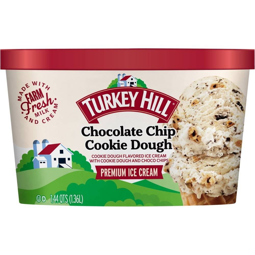 Turkey Hill Premium Ice Cream, Chocolate Chip-Cookie Dough (1.36 L)