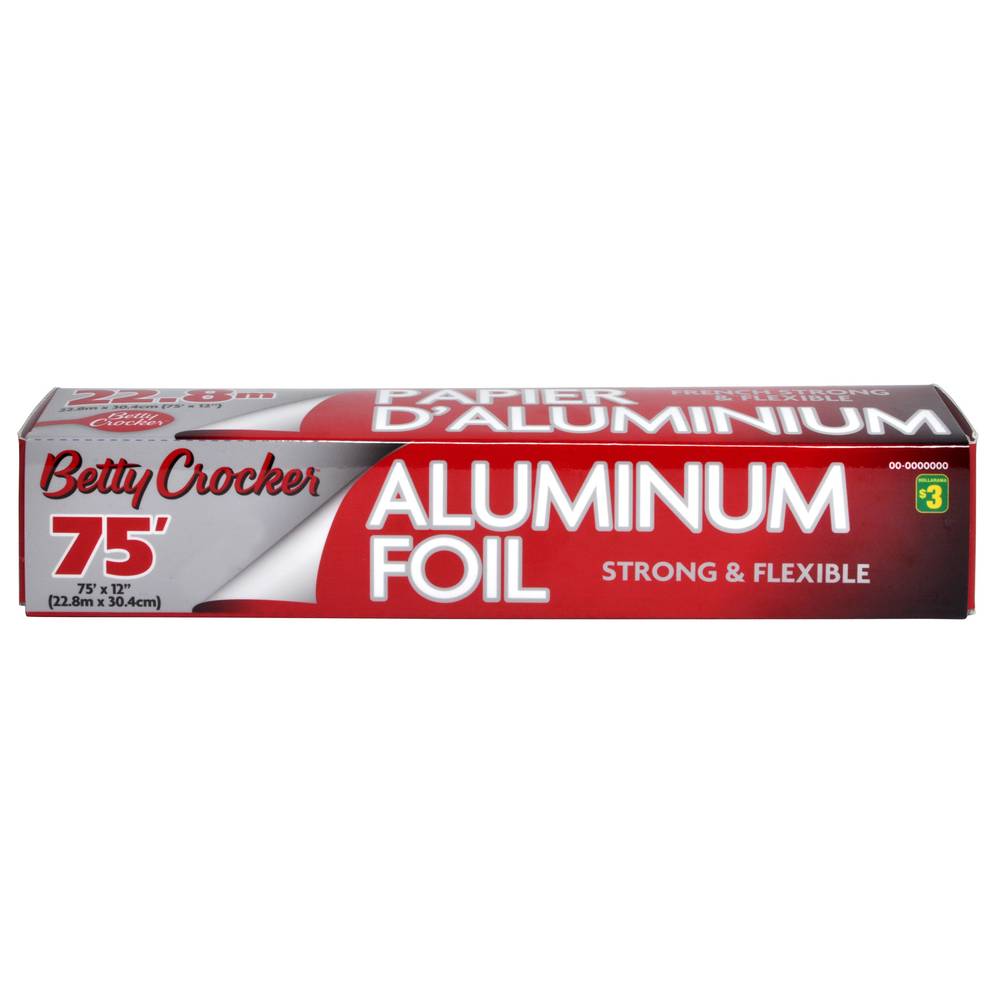 Betty Crocker Aluminum Foil Strong and Flexible (75" * 12")