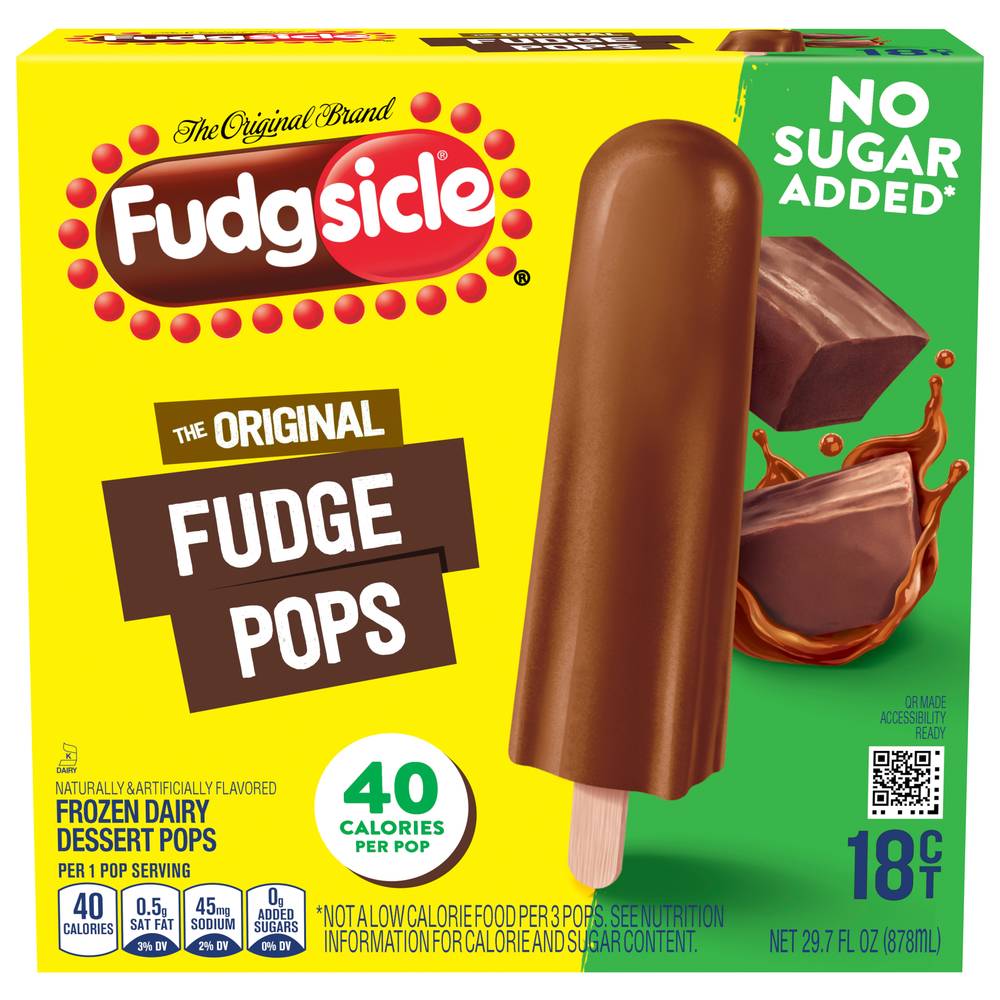 Fudgsicle Original Fudge Frozen Dessert Pops (29.7 fl oz, 18 ct)