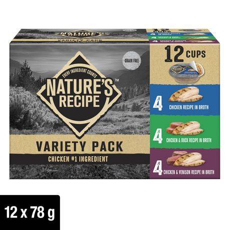 Nature's Recipe Assorted Variety pack Dog Food (12 x 78 g)