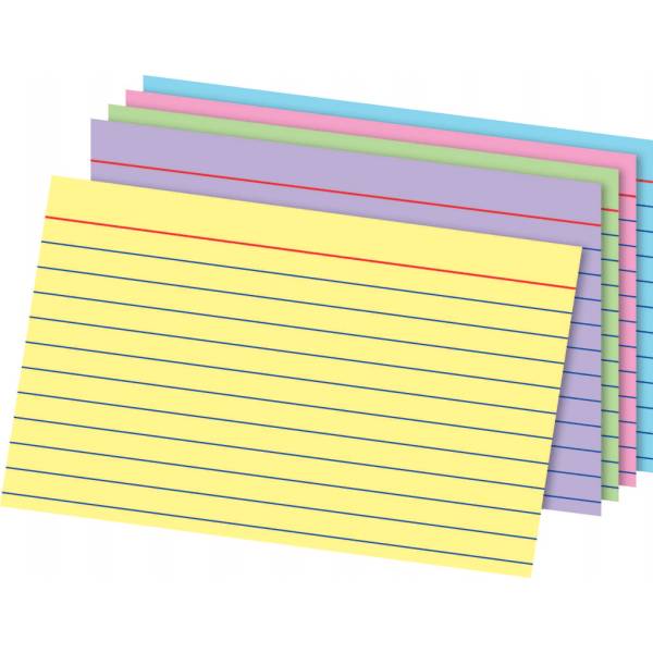 Office Depot Brand Index Cards, 4" X 6", Rainbow (100 ct)