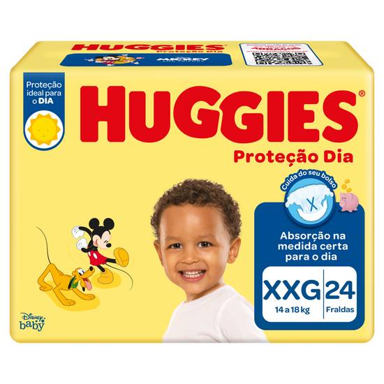 Huggies fralda descartável infantil proteção dia xxg (24 un)