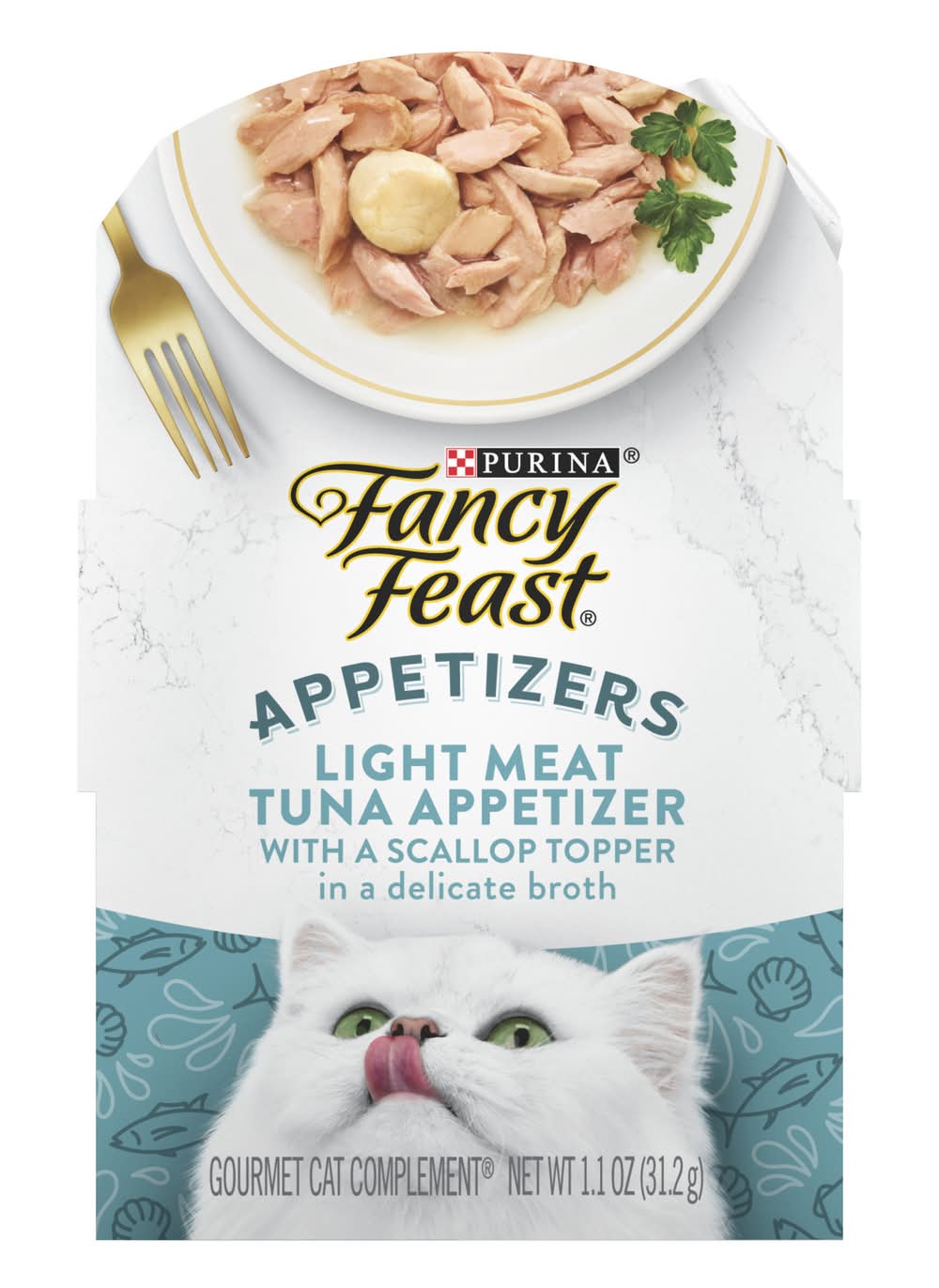 Purina Fancy Feast Light Meat Tuna Appetizer With Scallop Topper in Broth (1.1 oz)