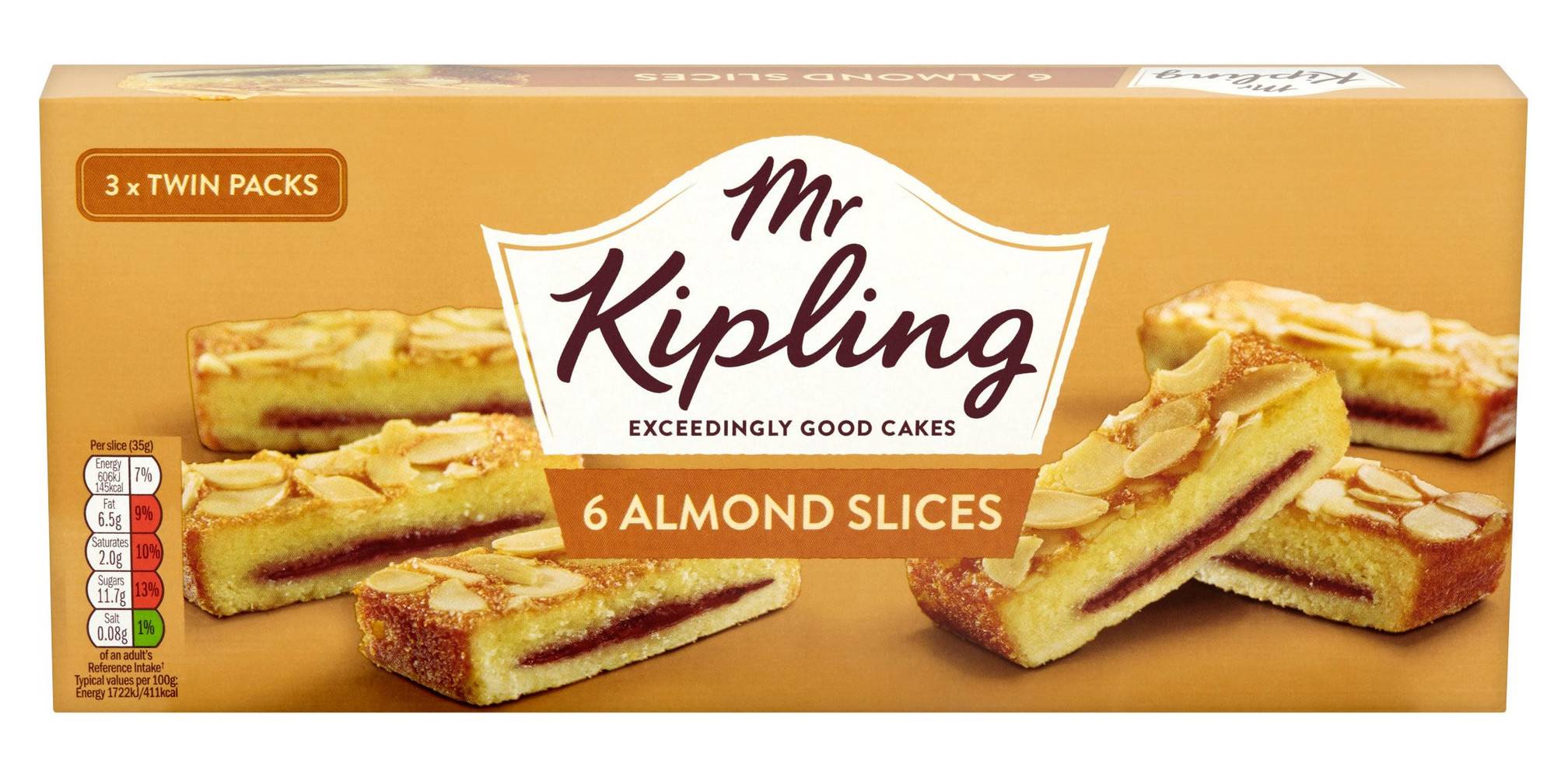 Mr Kipling Almond Slices 6 Pack