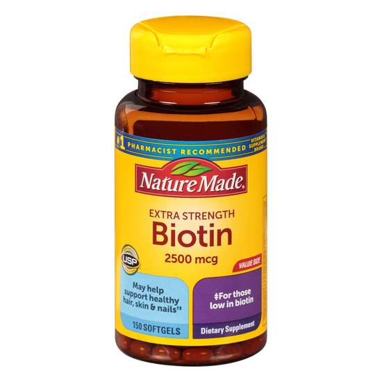 Nature Made Extra Strength Biotin 2500 Mcg Supplement (150 ct)