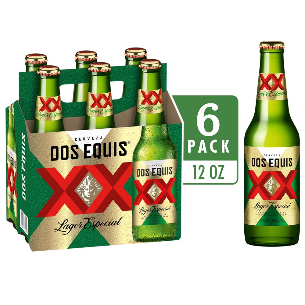Dos Equis Lager Especial Beer (6 pack, 12 fl oz)