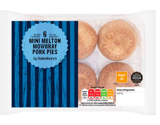 Sainsbury's Melton Mowbray Mini Pork Pies (6 pack)