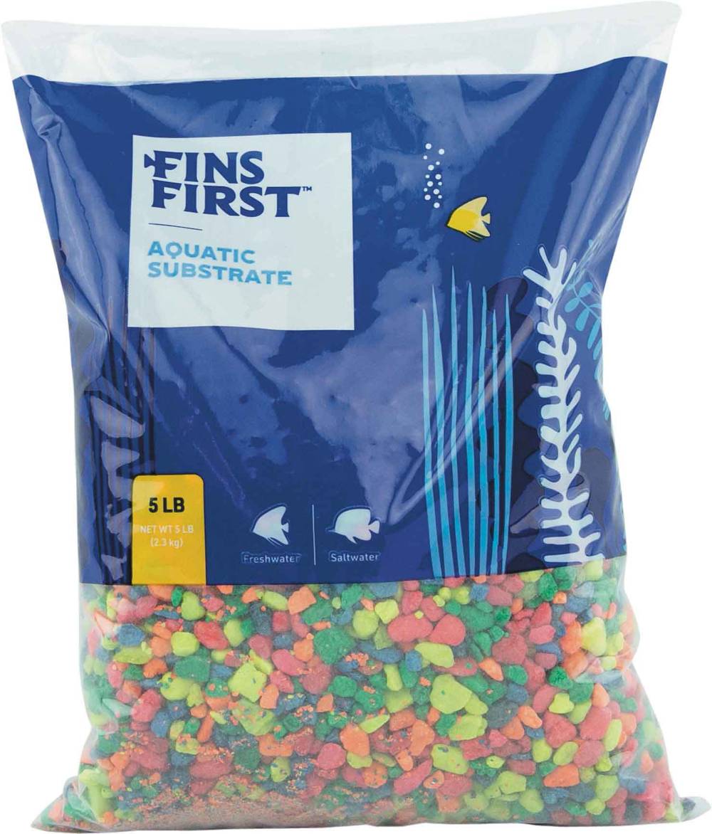 Fins First Gravel Rainbow Splash, 5 Pounds