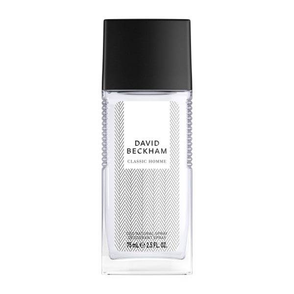 David Beckham Classic Homme Deodorant Natural Spray For Him - Antiperspirant Spray, David Beckham Fragrance, Long Lasting Deodorant, Spicy Scent - 75ml (2.6oz)