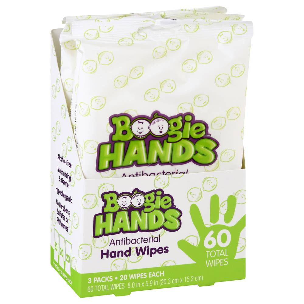 Boogie Hands Antibacterial Hand Wipes