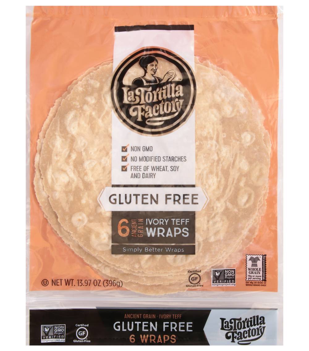 La Tortilla Factory Ancient Grain Ivory Teff Wraps (14 oz)