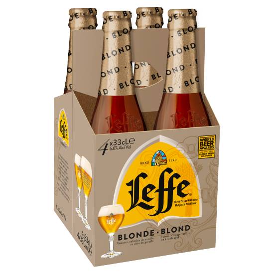 Leffe Blonde Abbey Beer (4 ct, 330 ml)