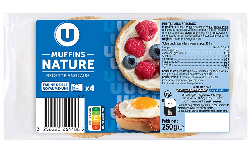 Les Produits U - Muffins nature recette anglaise (4)