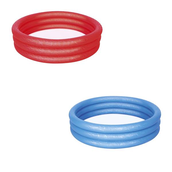 Play pool alberca circular inflable de 3 aros (azul)