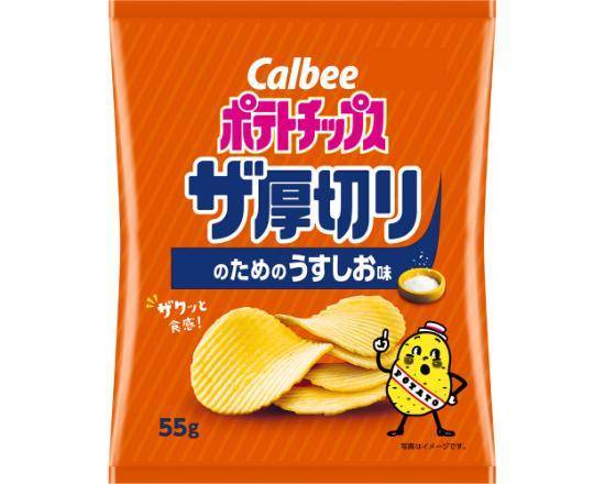 ポテトチップス　ザ厚切りのための　うすしお味　５５ｇ:4901330594145