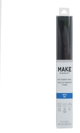 Make Market Matte Heat Transfer Vinyl, 12" x 24" , Black