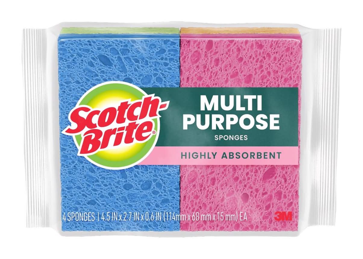 Scotch-Brite Medium Duty Sponge For Multi-Purpose 4 Pk
