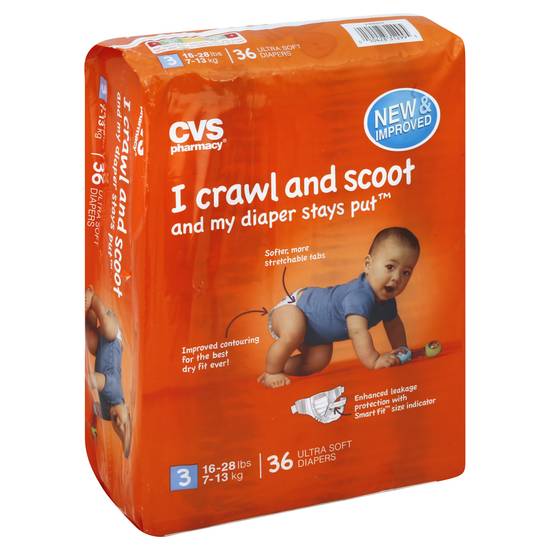 Cvs New and Improved Diapers (3years )