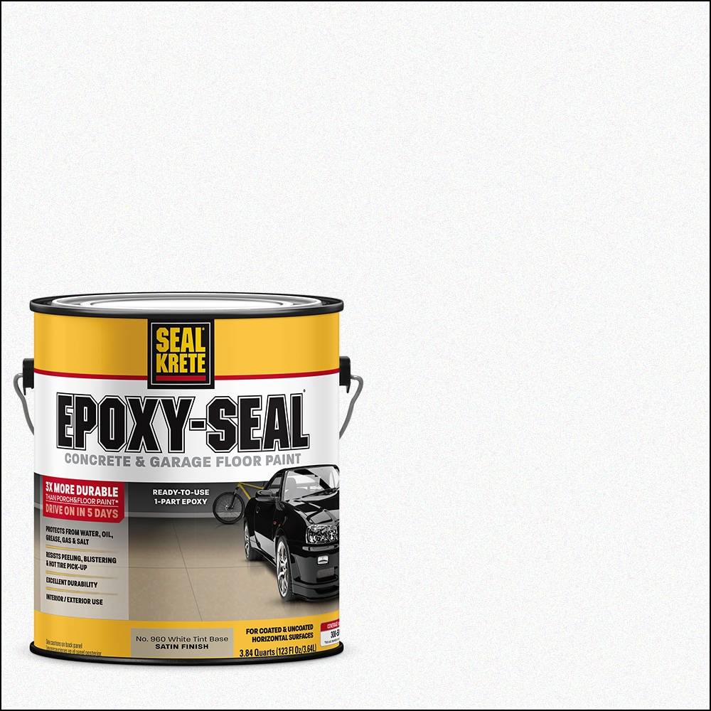 Seal-Krete Epoxy-Seal 1-part White Tintable Satin Concrete and Garage Floor Paint (1-Gallon) | 317397