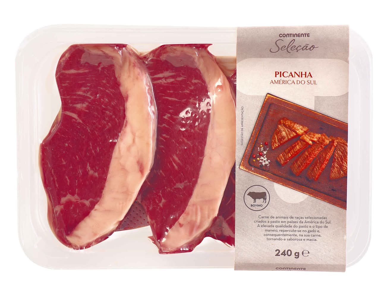 Picanha de Bovino América do Sul Continente Seleção (emb. 240 gr)