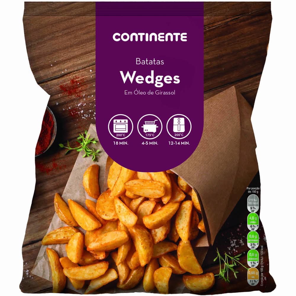 Batata Wedges Continente (emb. 750 gr)