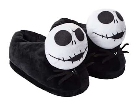 Standard Size 3D Slippers Medium Jack Skellington