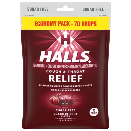 Halls Cough & Throat Relief (black cherry)