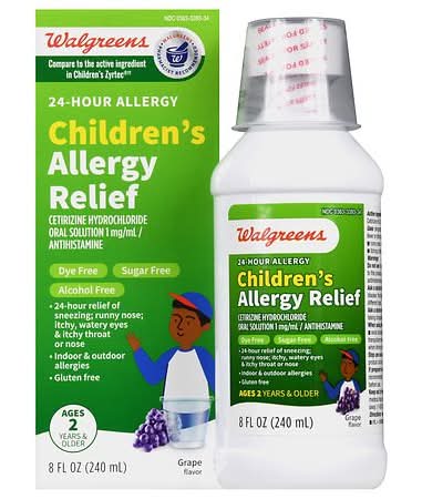 Walgreens Children's 24-hour Allergy Relief Oral Solution, Grape (8 fl oz)