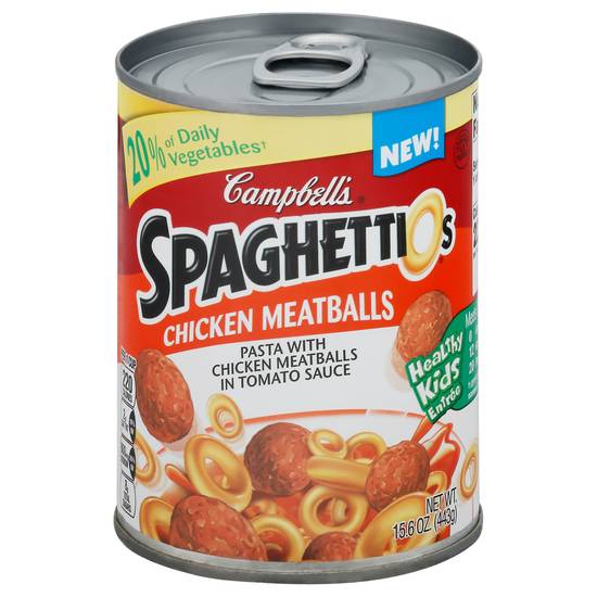 Campbell's Spaghettios Pasta With Chicken Meatballs in Tomato Sauce