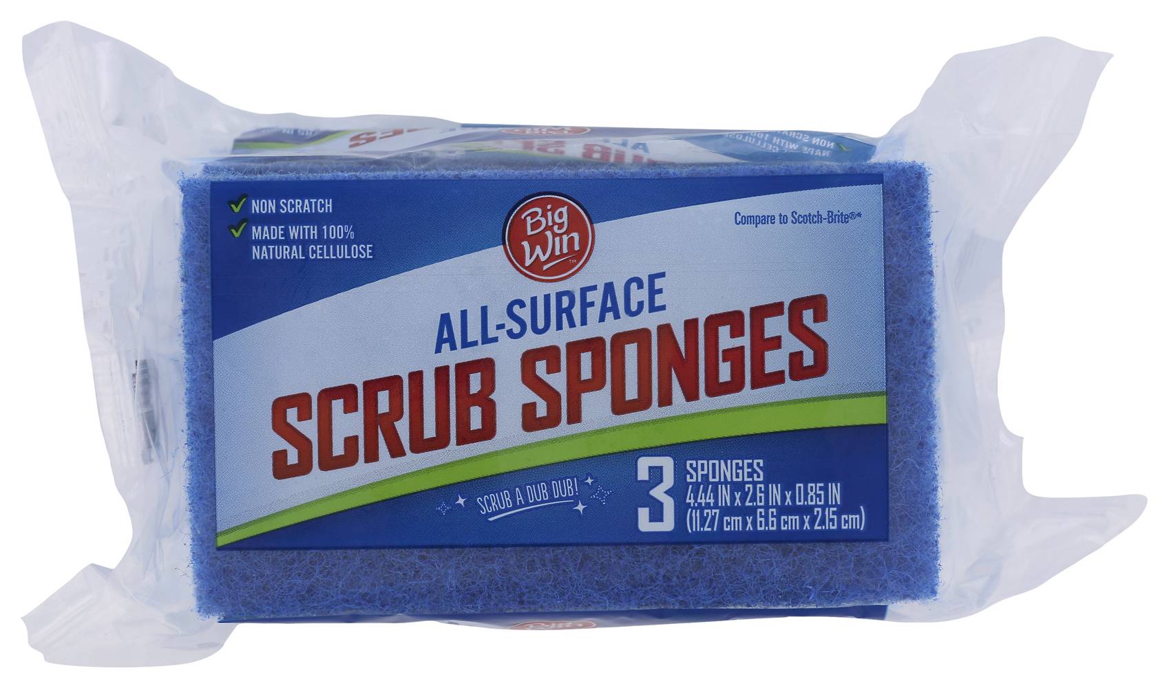 Big Win All-Surface Scrub Sponges (3 ct)