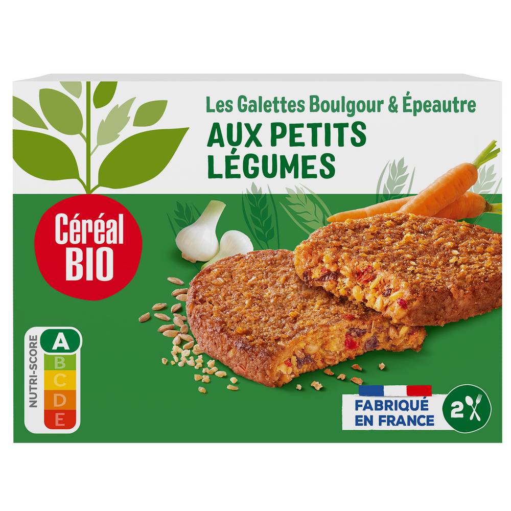 Céréal Bio - Cereal bio galette boulgour epeautre légumes (2 pièces)