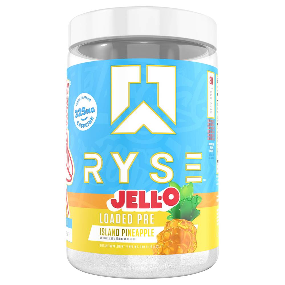 Ryse Jell O Island Loaded Pre Workout, Pineapple (13.8 oz)