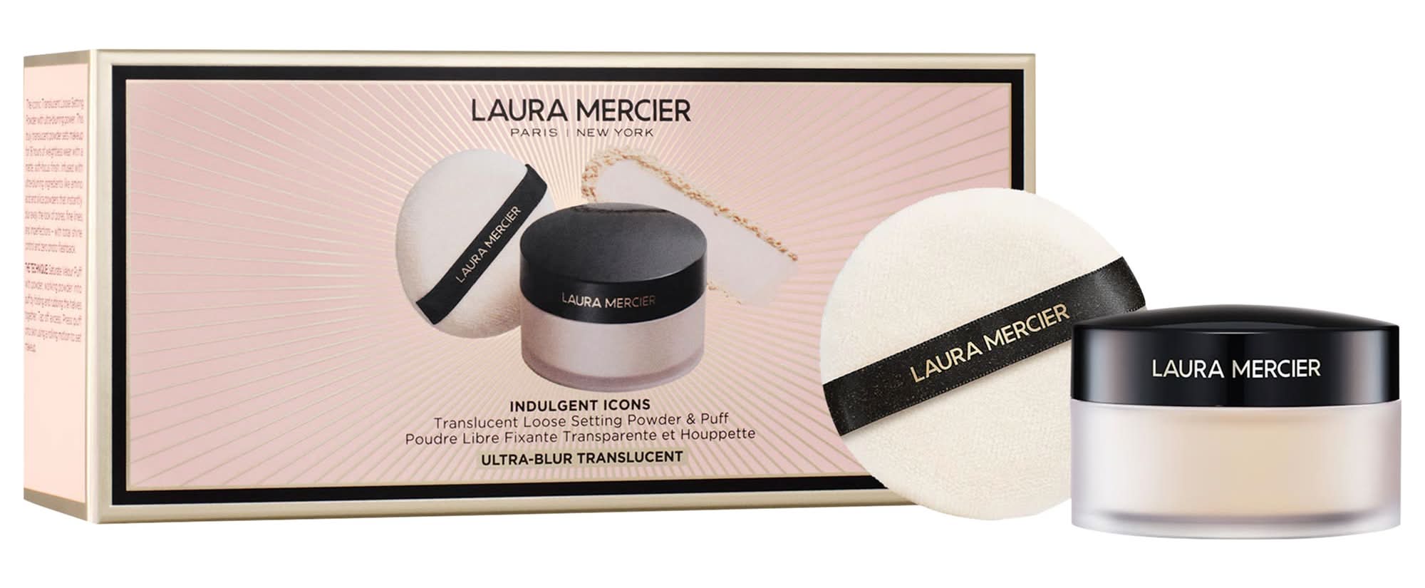 Laura Mercier Indulgent Icons Ultra-Blur Translucent Loose Setting Powder & Velour Puff Duo Gift Set