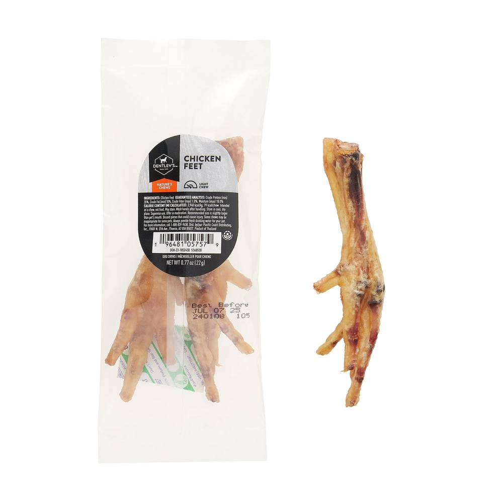 Dentley's Natures Chicken Feet Dog Chews (2 ct)