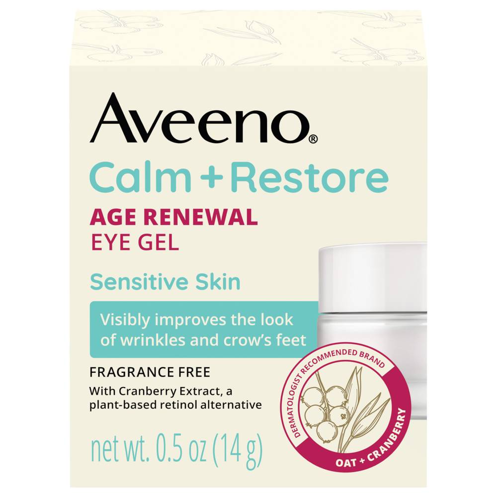 Aveeno Calm + Restore Age Renewal Eye Gel For Skin Sensitive Skin (0.5 oz)