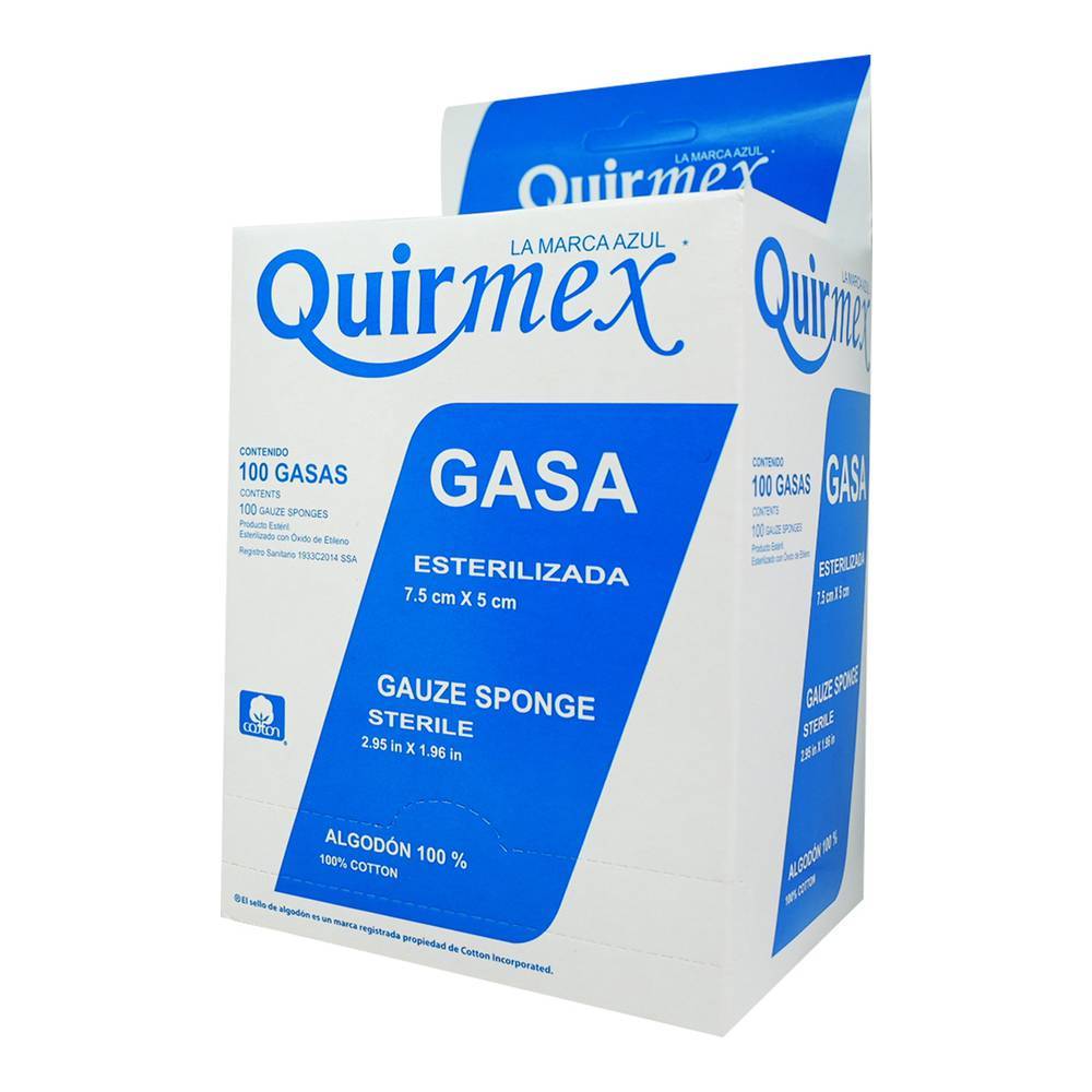 Quirmex gasa esterilizada (caja 100 piezas)