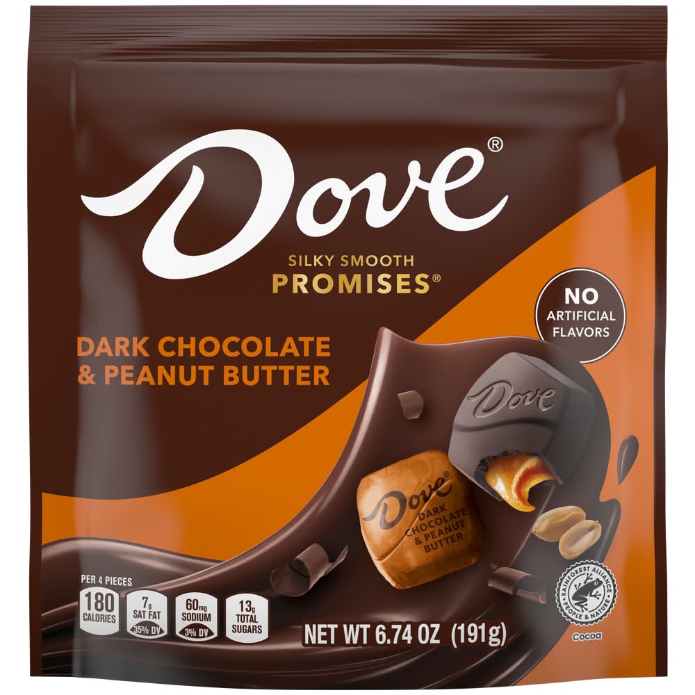 Dove Silky Smooth Promises Candy, Peanut Butter-Dark Chocolate (6.74 oz)