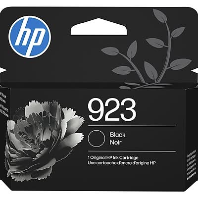 HP 923 Black Standard Yield Ink Cartridge, Prints Up to 500 Pages (4K0T3LN)