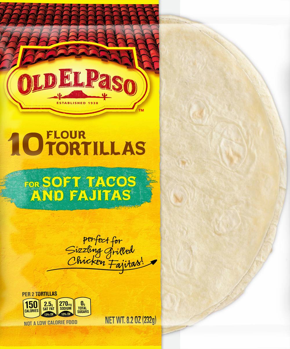 Old El Paso Super Soft Flour Tortillas (8.2 oz, 10 ct)