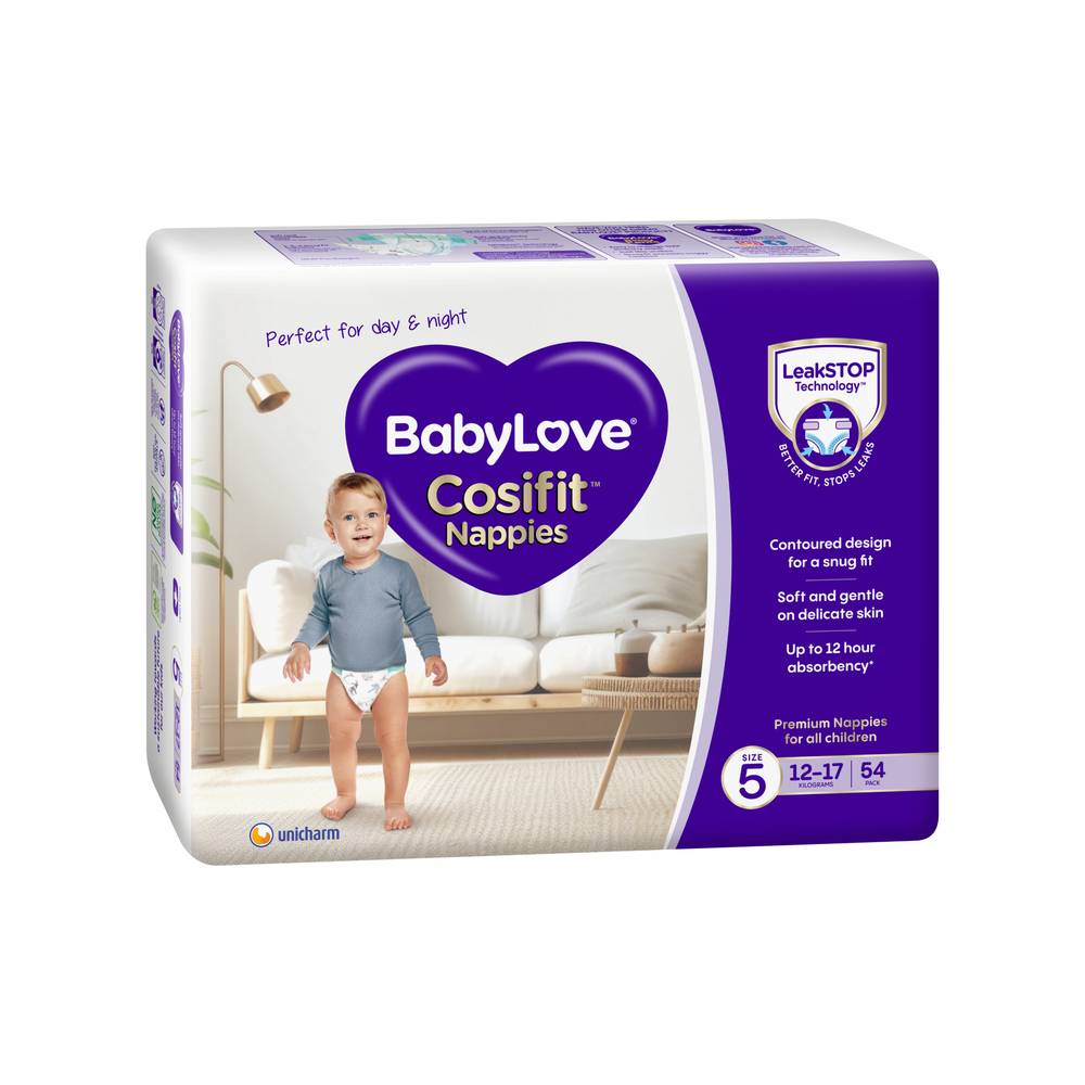 Baby Love Cosifit Nappies 54 ct Size 5