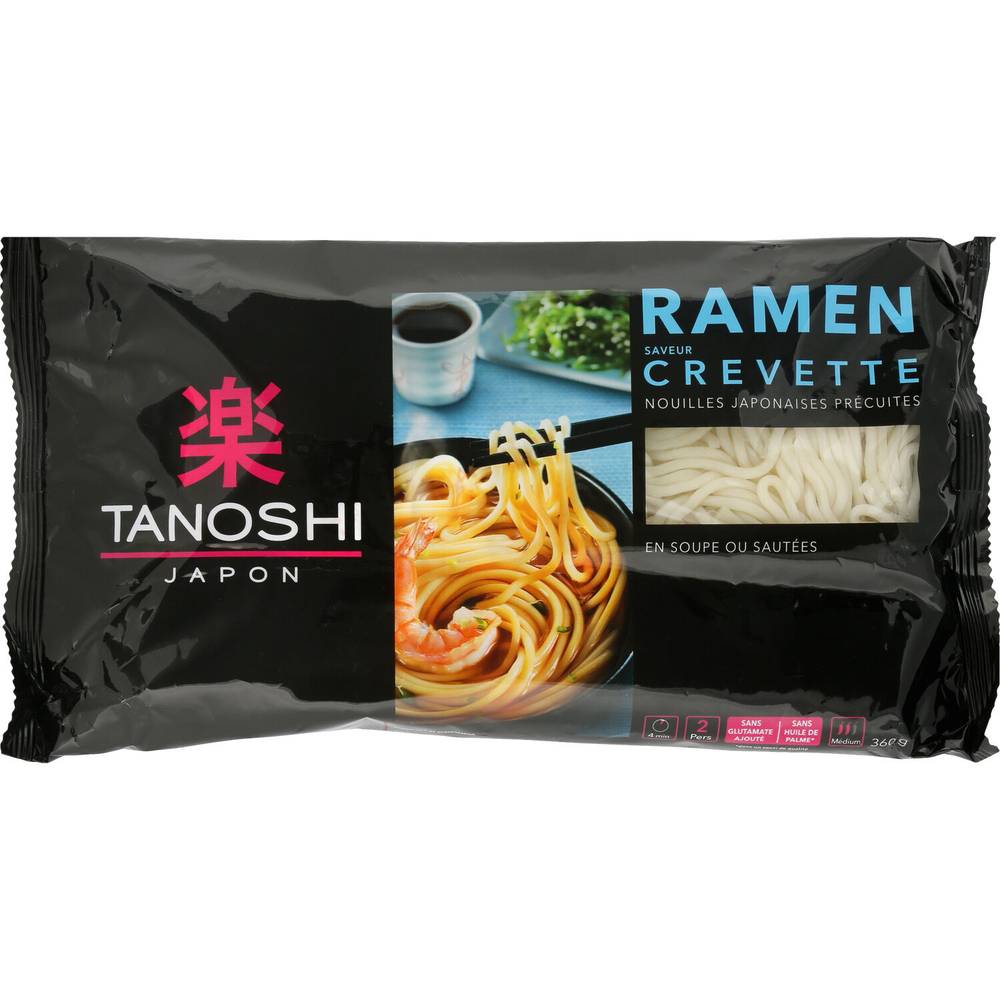 Tanoshi - Ramen saveur crevettes nouilles japonaises précuites