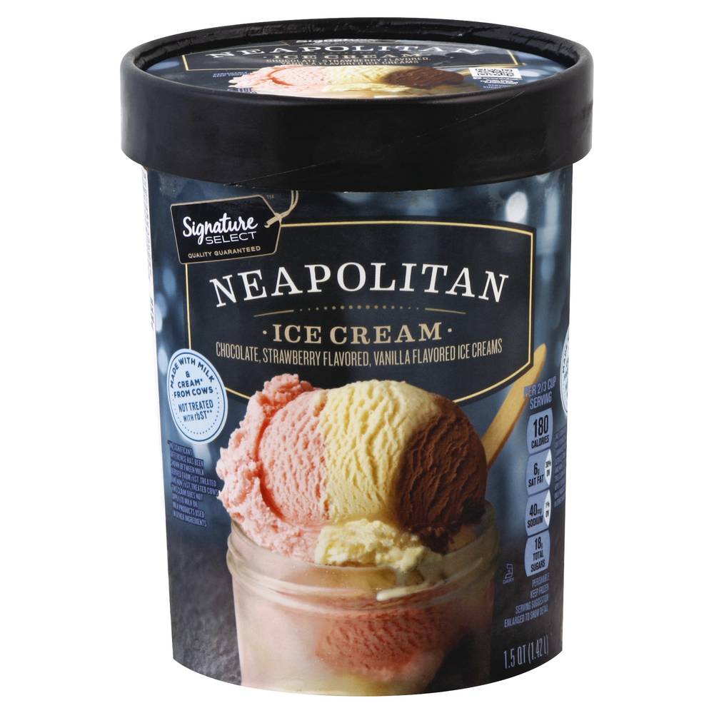 Signature Select Neapolitan Flavored Ice Cream (3.13 lbs)