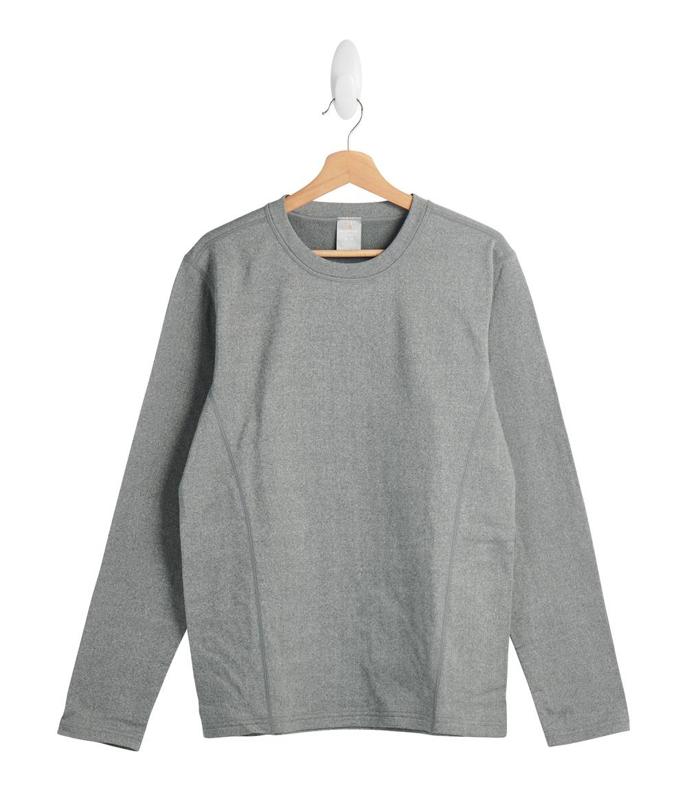 Mountain Ridge Men's Thermal Long Sleeve Crew Neck Top (L, Grey)