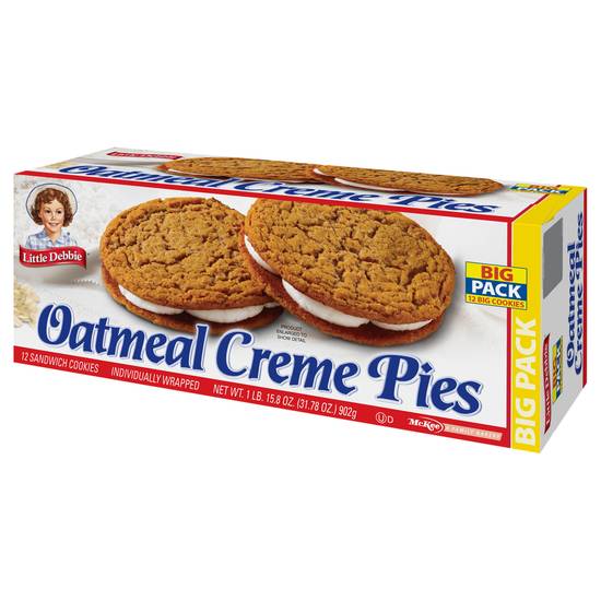 Little Debbie Creme Pies Individually Wrapped Sandwich Cookies (oatmeal) (12 ct)