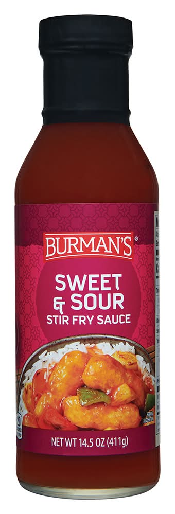 Burman's Stir Fry Sauce, Sweet & Sour (14.5 oz)