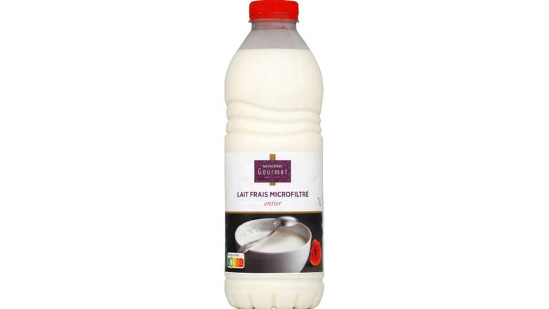 Monoprix - Gourmet lait frais microfiltré entier (1 L)
