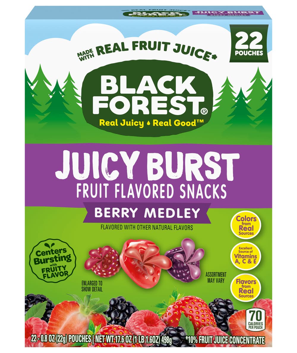 Black Forest Juicy Burst Gummy Candy, Berry Medley (17.6 oz, 22 ct)