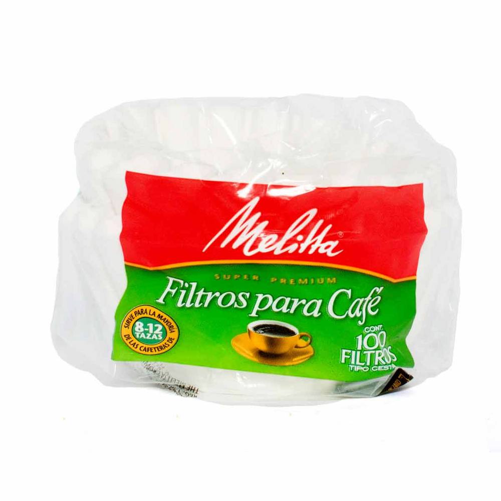 Melitta · Filtros para café tipo cesta (100 un)