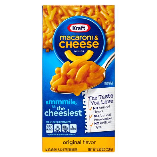 Kraft Original Flavor Macaroni & Cheese Dinner 7.25oz